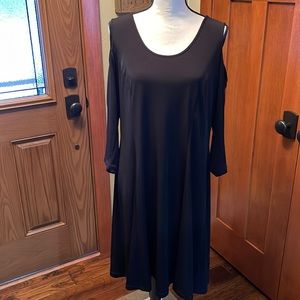 Susan Graver Cold Shoulder long sleeve dress.